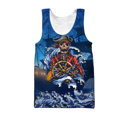 Love Skull pirates 3D all over printed for man and women QB06092001