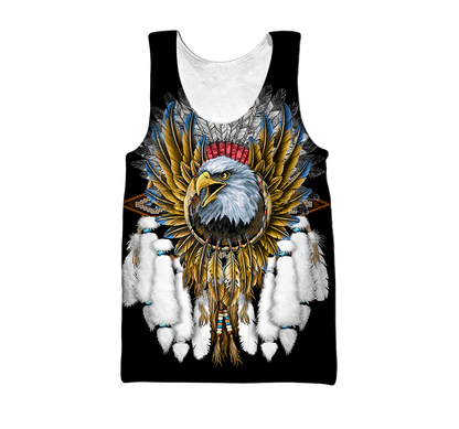 Eagle Dreamcatcher Native American Hoodie Black 3D All Over Printed Shirts LAM2029093-LAM