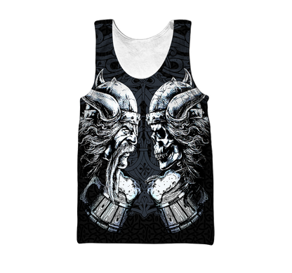 Love beer skull & viking 3D all over printed for man and women