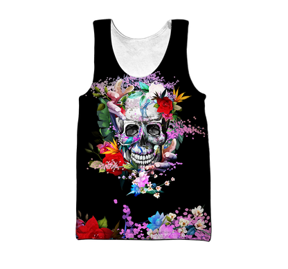 Rose Love Skull 3D all over printed for man and women QB05252003 - Amaze Style™-Apparel