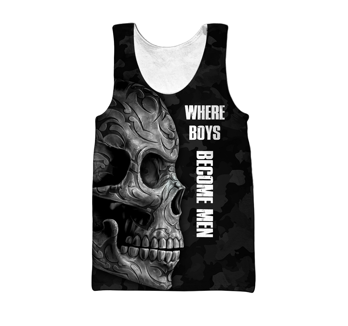 Love Skull tattoos balck 3D all over printed for man and women QB06062002
