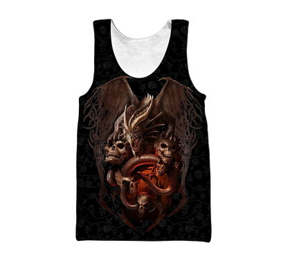 Love dragon skull 3D all over printed for man and women QB06172001