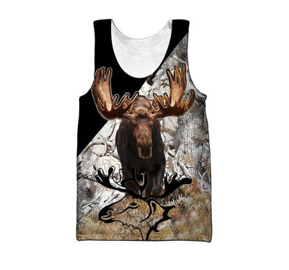 Personalized Name Moose Hunting 3D All Over Print Unisex Shirts
