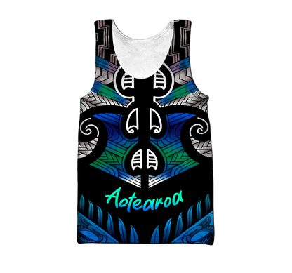 Aoteatoa New Zealand Maori 3d all over printed shirt and short for man and women