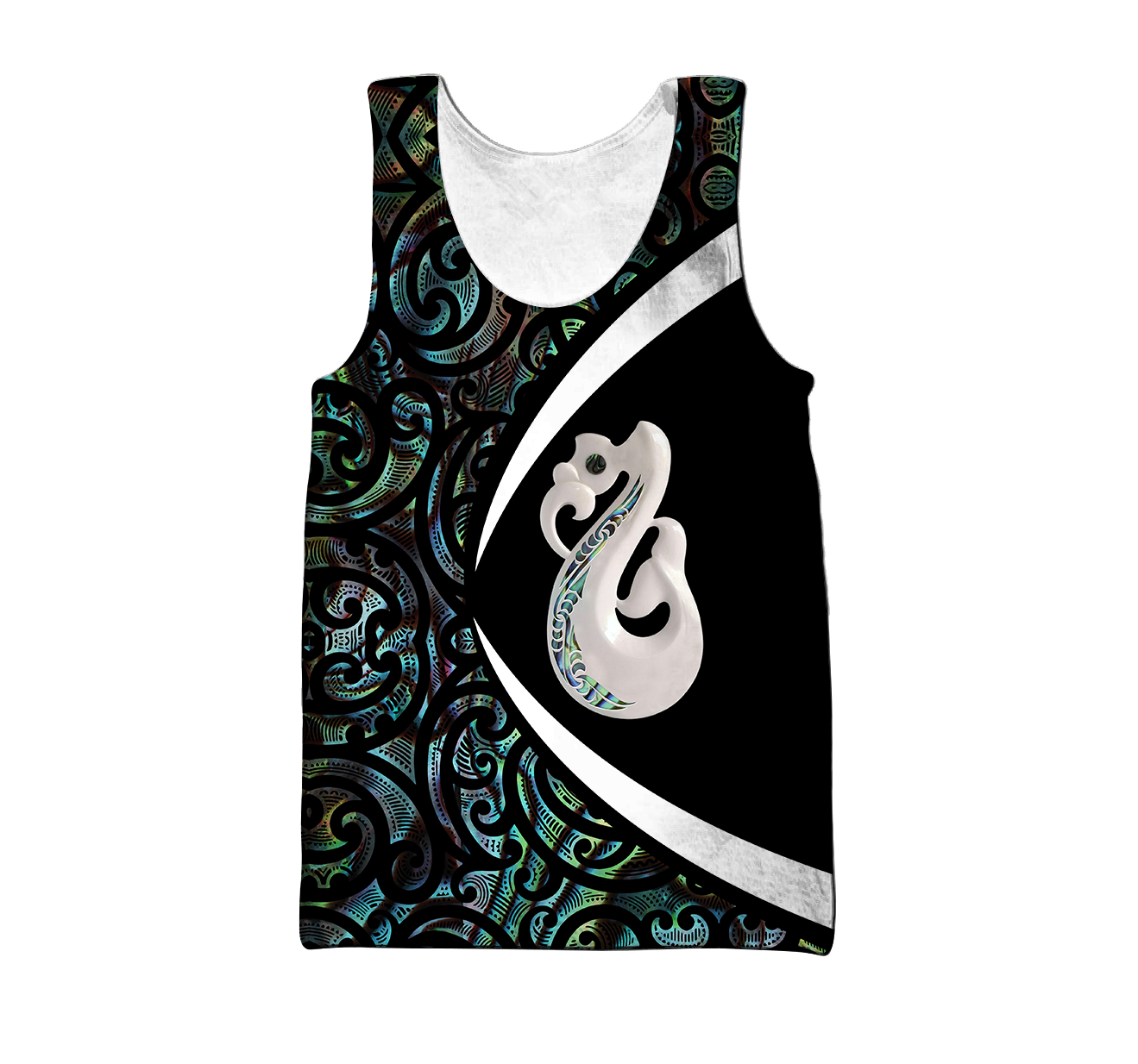 Aotearoa Manaia Silver Fern Paua Shell New Zealand 3D Unisex Hoodie