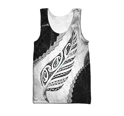 Paua Shell Maori Silver Fern 3d all over printed shirt and short for man and women