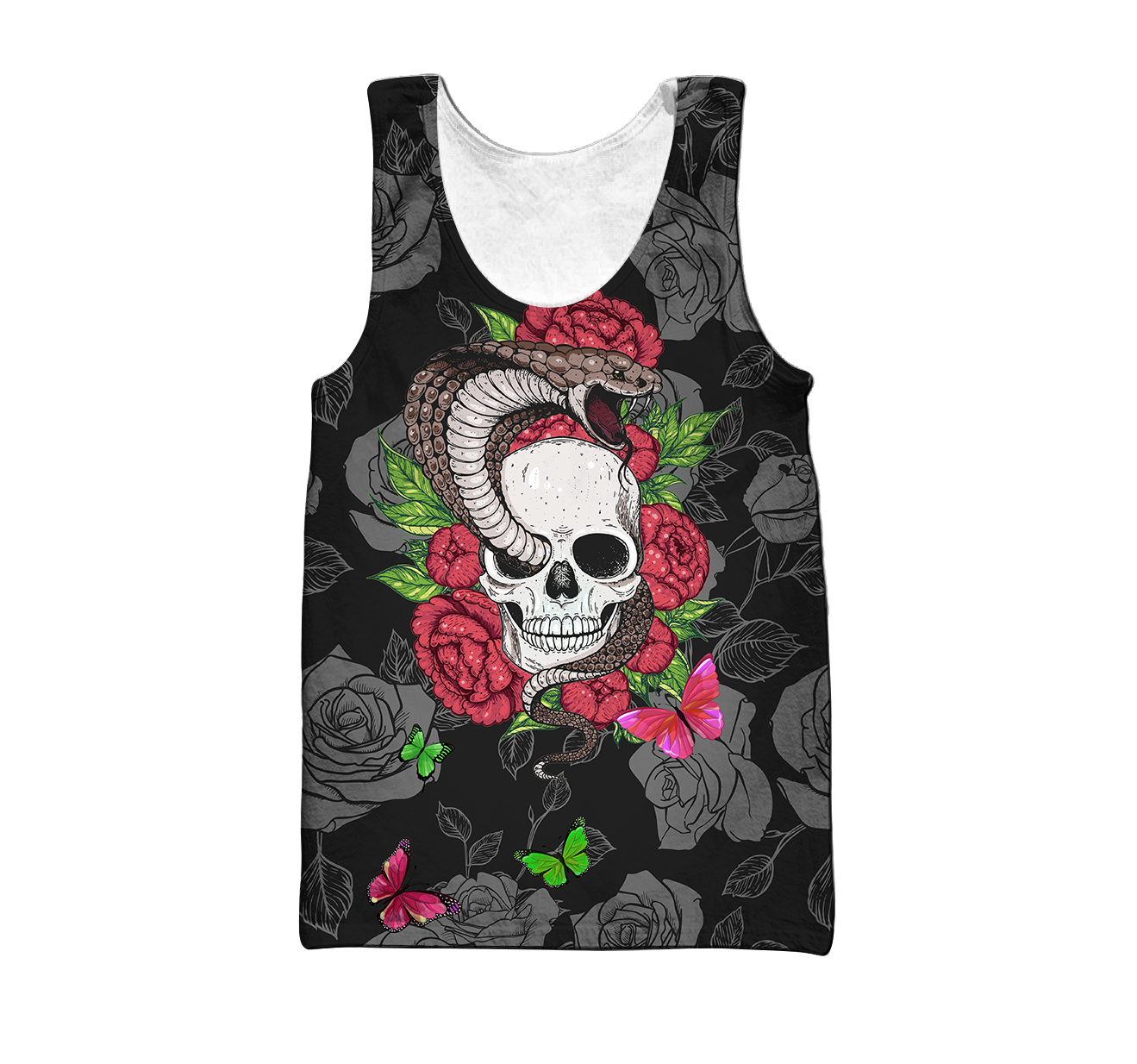 Snake love Skull red 3D all over printed for man and women QB05312003