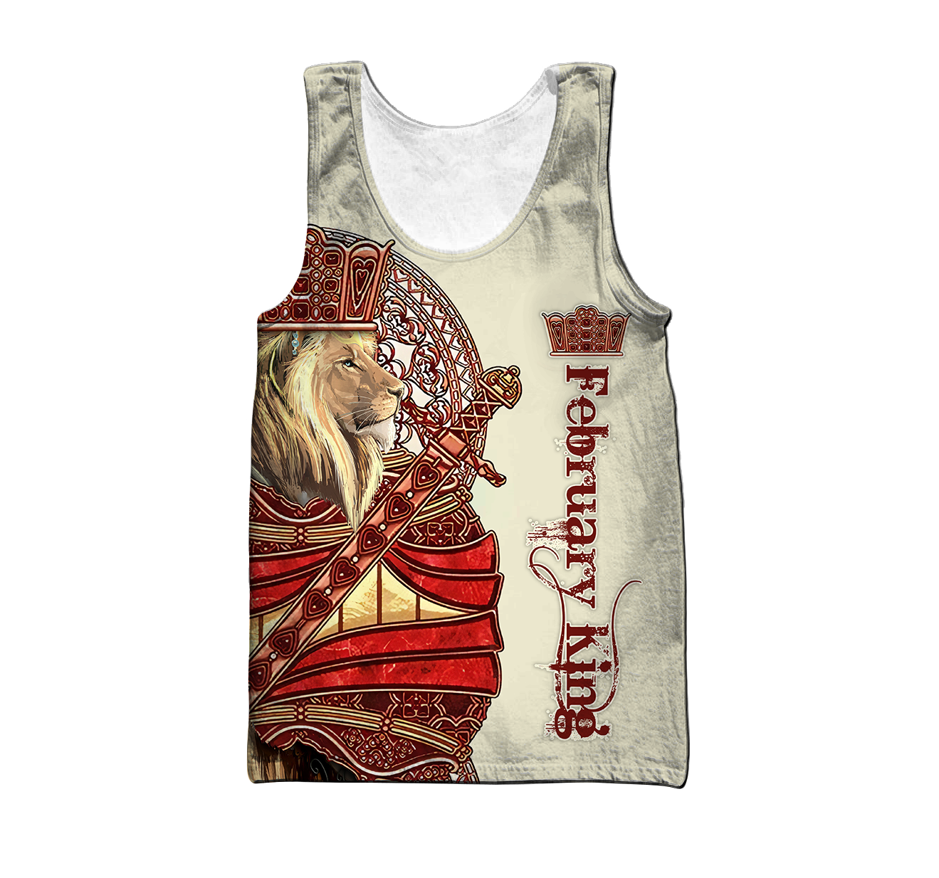 February King Lion 3D All Over Printed  Unisex Shirts