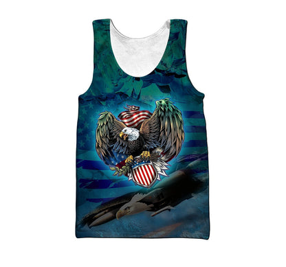 Beautiful All Over Printed American Eagle Hoodie MH1209201-MEI