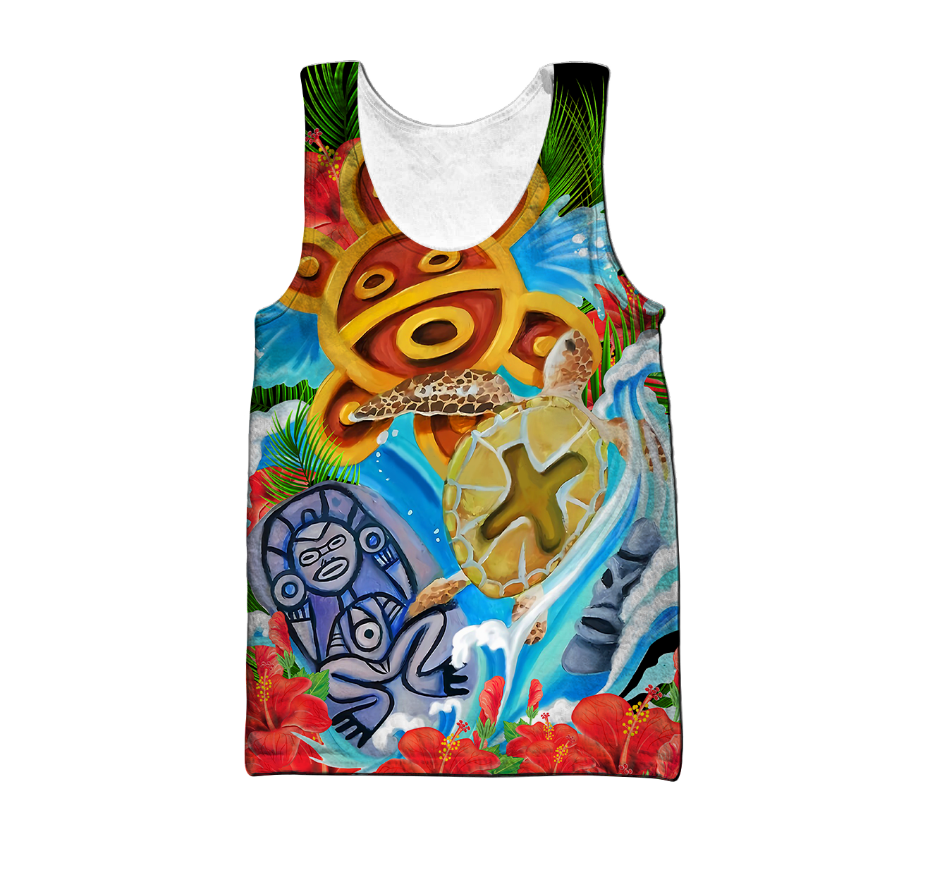 Puerto Rico Summer Sol Taino Shirt QB06232001-Apparel-TQH-Tank Top-S-Vibe Cosy™