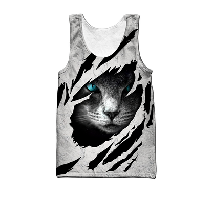 Hiden Cat Black cat 3D printed shirts for men and women