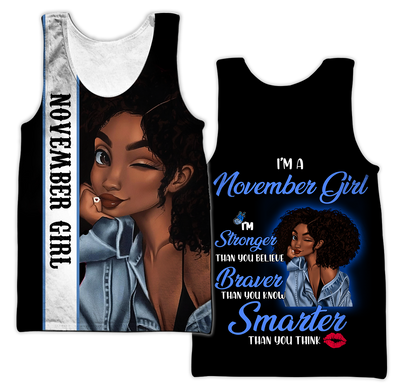 November Girl 3D All Over Printed Shirts For Women