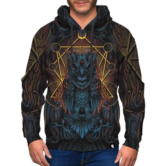 Three Eyed Owl Hoodie HC1403 - Amaze Style™-Apparel