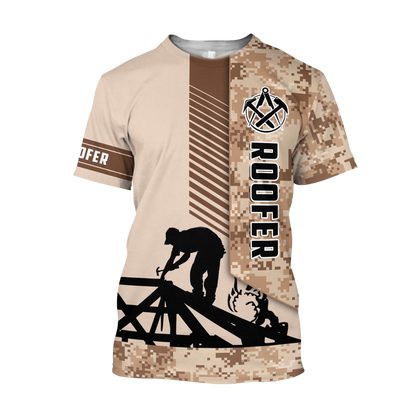 Roofer Man 3D All Over Printed Shirts For Men