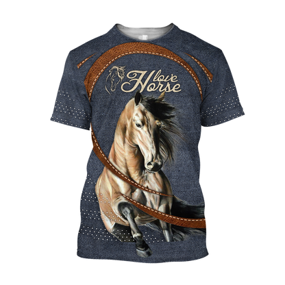 Love Horse 3D All Over Printed Unisex Shirts Pi112042