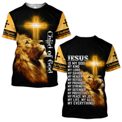 Child Of God Custom Name 3D All Over Printed Shirts For Men and Women Pi15102004