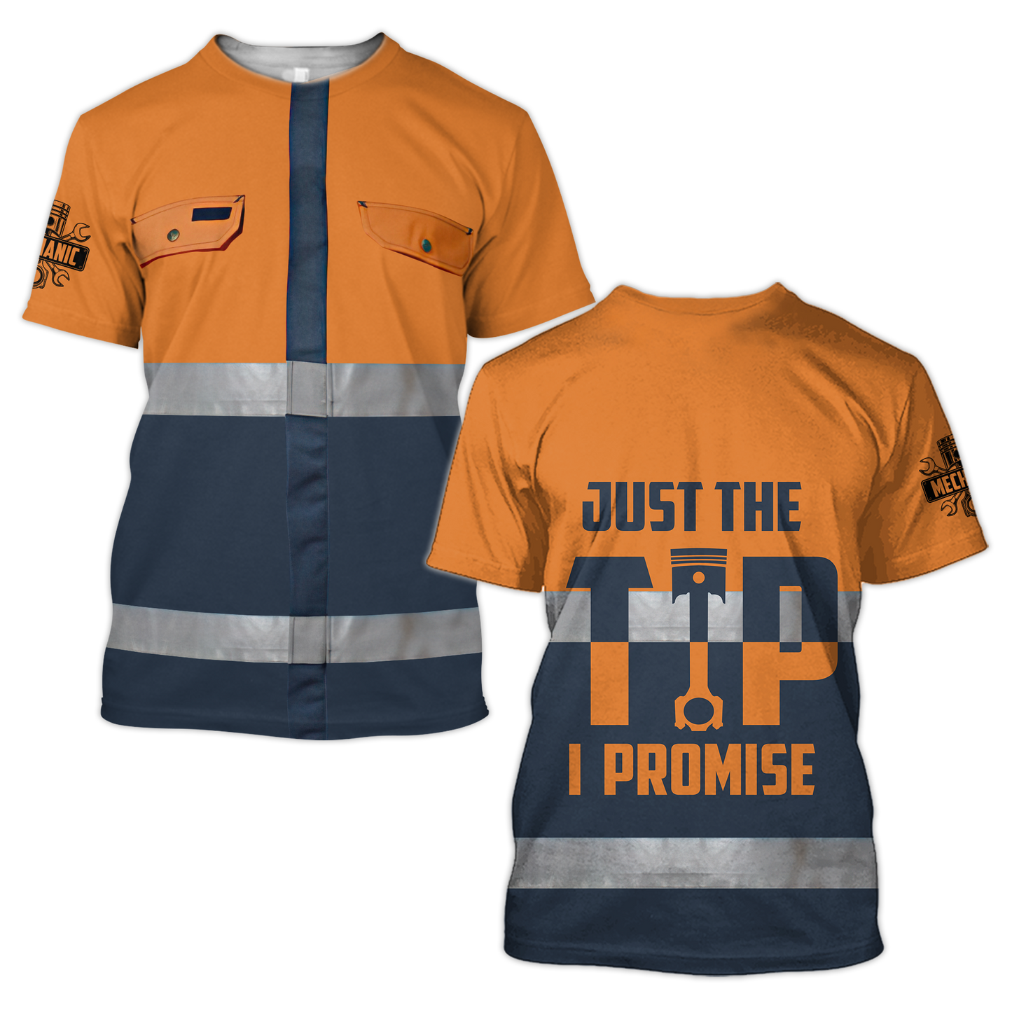 Mechanic 3D All Over Printed Hoodie For Men and Women TN