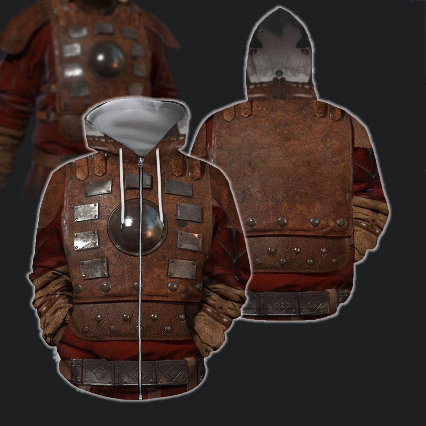 3D All Over Print Armor Mongol Warrior Hoodie - Amaze Style™-Apparel