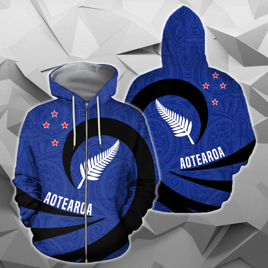 Aotearoa Hoodie Silver Fern Roll Into My Heart PL06 - Amaze Style™-Apparel