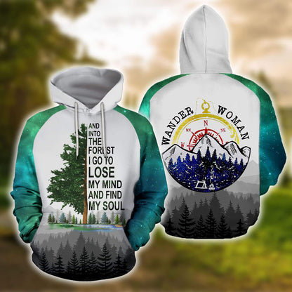 Hiking trails open wander women 3D all over printed shirts