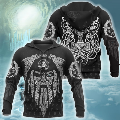 3D All Over Printed Raven And Odin version 1.0 - Amaze Style™-Apparel