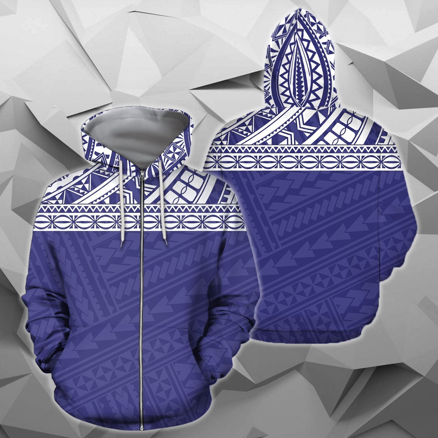 Poly All Over Hoodies - Blue Version - BN04 - Amaze Style™-Apparel