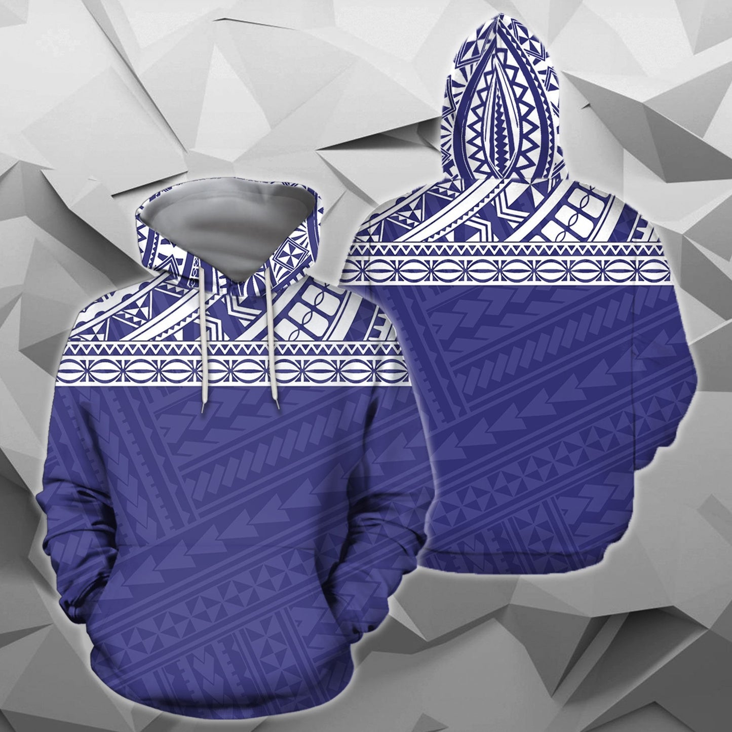 Poly All Over Hoodies - Blue Version - BN04 - Amaze Style™-Apparel