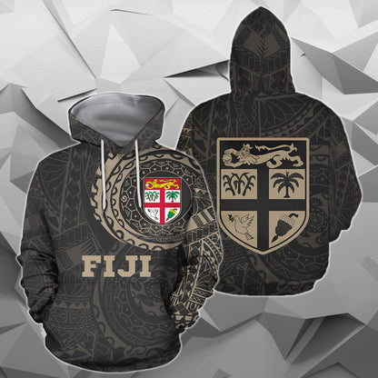 Fiji in My Heart Polynesian Tattoo Style Hoodie A - Amaze Style™-Apparel
