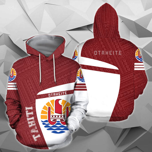 Tahiti French Polynesia Zip-up Hoodie - Premium Style J1 - Amaze Style™-Apparel