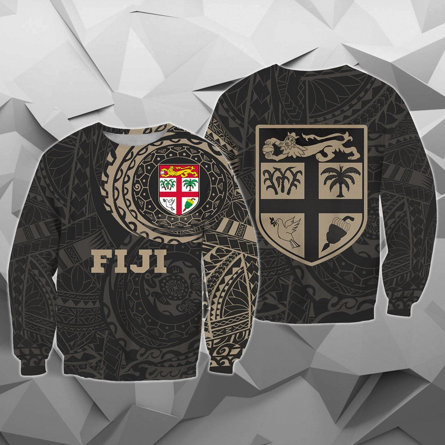 Fiji in My Heart Polynesian Tattoo Style Hoodie A - Amaze Style™-Apparel