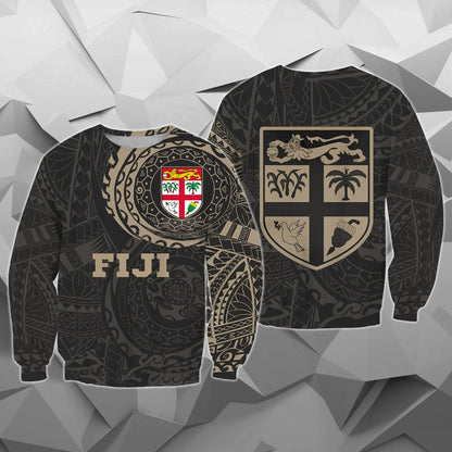 Fiji in My Heart Polynesian Tattoo Style Hoodie A - Amaze Style™-Apparel