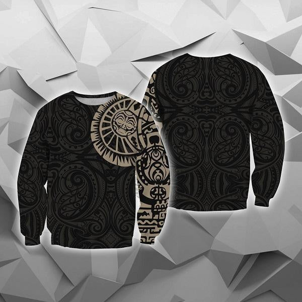 Maori Tattoo New Zealand All Over Hoodie NVD - Amaze Style™-Apparel