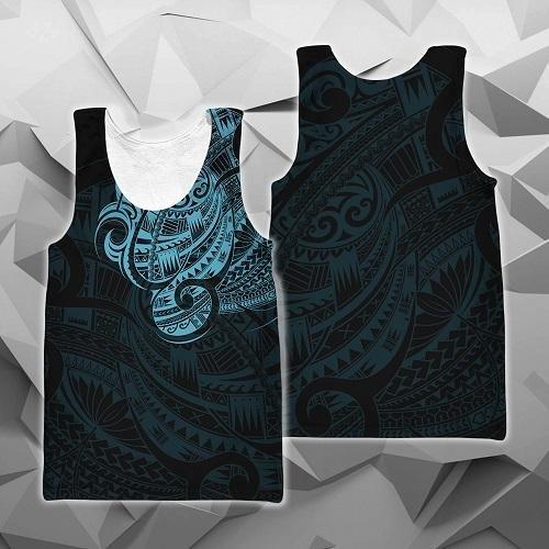 Maori Tattoo Style All Over Hoodie Blue Version HC0804 - Amaze Style™-Apparel