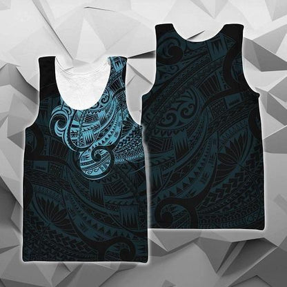 Maori Tattoo Style All Over Hoodie Blue Version HC0804 - Amaze Style™-Apparel