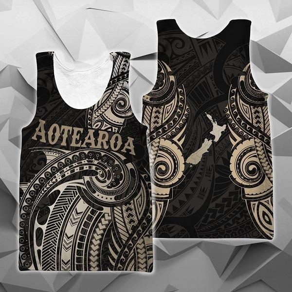 Maori Tattoo with Map New Zealand All Over Hoodie HC0805 - Amaze Style™-Apparel