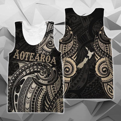 Maori Tattoo with Map New Zealand All Over Hoodie NVD - Amaze Style™-Apparel