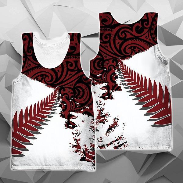New Zealand Maori Fern Red Edition Zip Hoodie NVD - Amaze Style™-Apparel