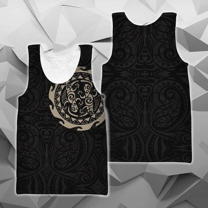 Maori Tangaroa Tattoo New Zealand All Over Hoodie - Golden NVD - Amaze Style™-Apparel