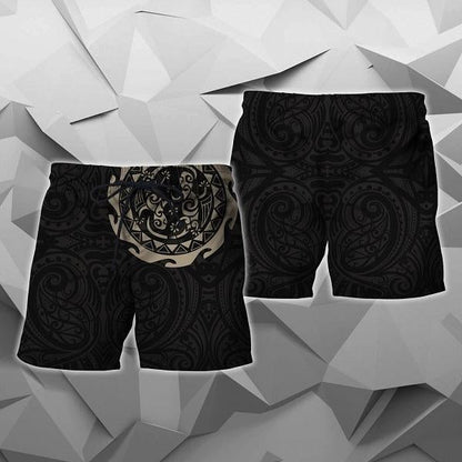 Maori Tangaroa Tattoo New Zealand All Over Hoodie - Golden NVD - Amaze Style™-Apparel