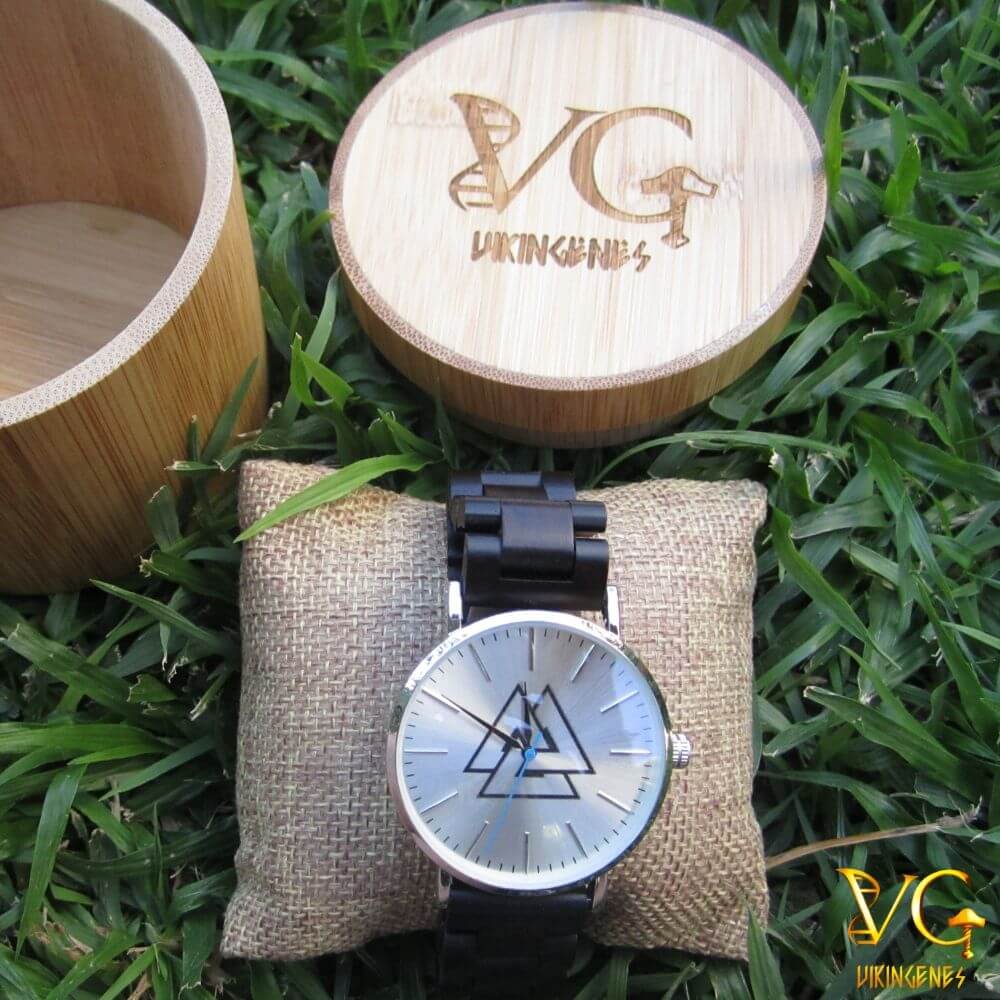 Handmade Valknut Wooden Watch