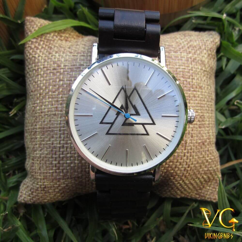 Handmade Valknut Wooden Watch