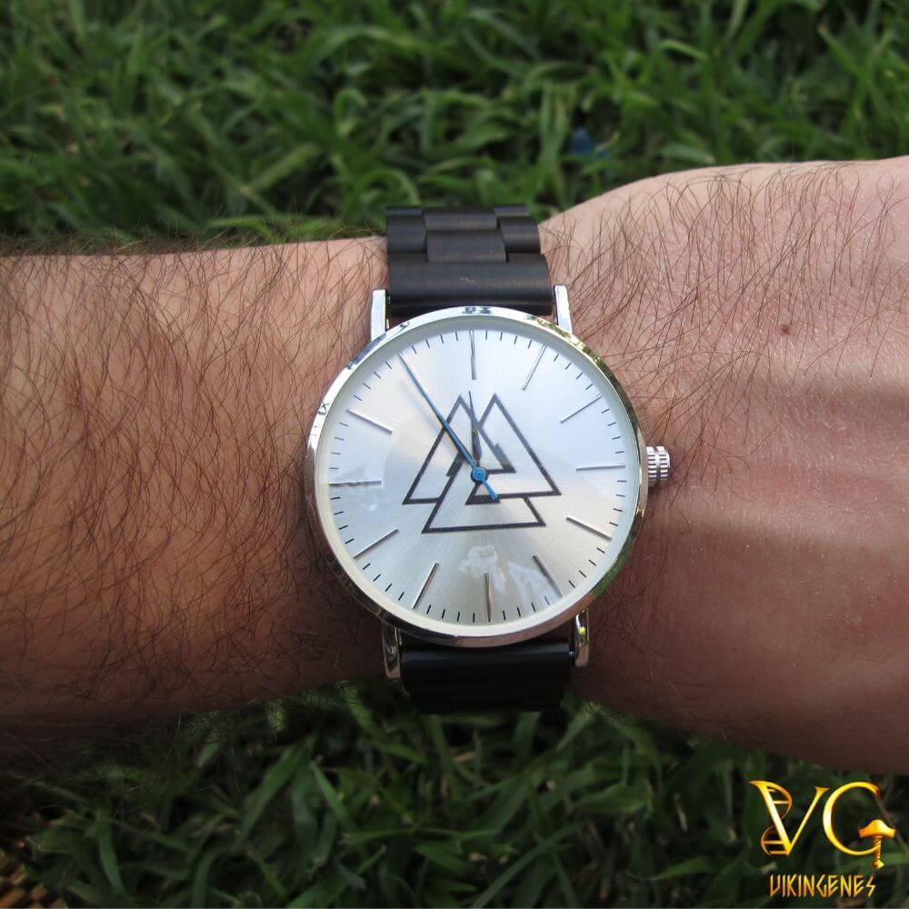 Handmade Valknut Wooden Watch