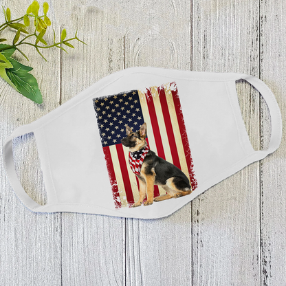 German Shepherd Police Dog Mask Polyblend Face Mask DL
