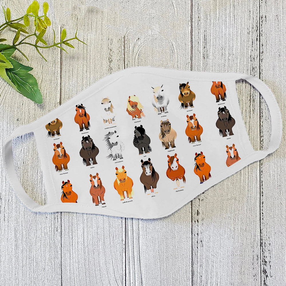 Horse Collection Funny Face Mask DL
