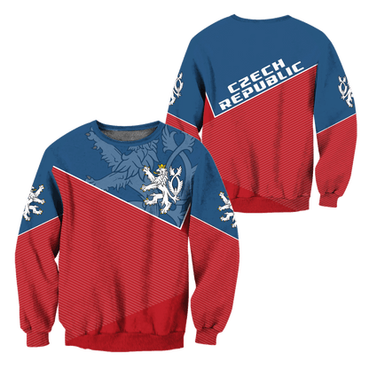 Czech Republic Hoodie - Stroke Style NVD1275
