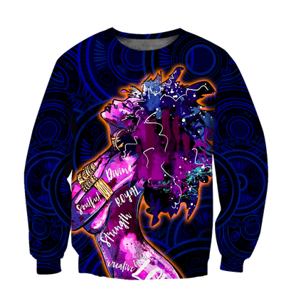 African Strong Girl Unisex Deluxe Hoodie ML