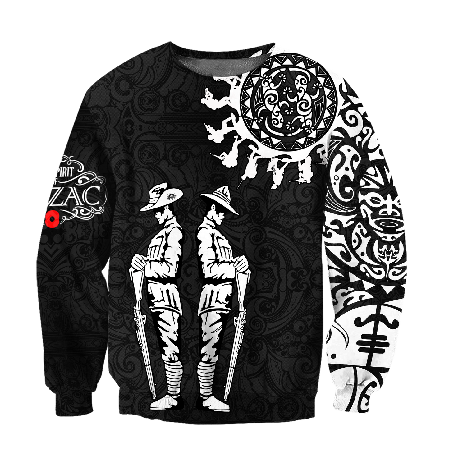 Amazing Polynesian Special Anzac Army Unisex Deluxe Hoodie ML