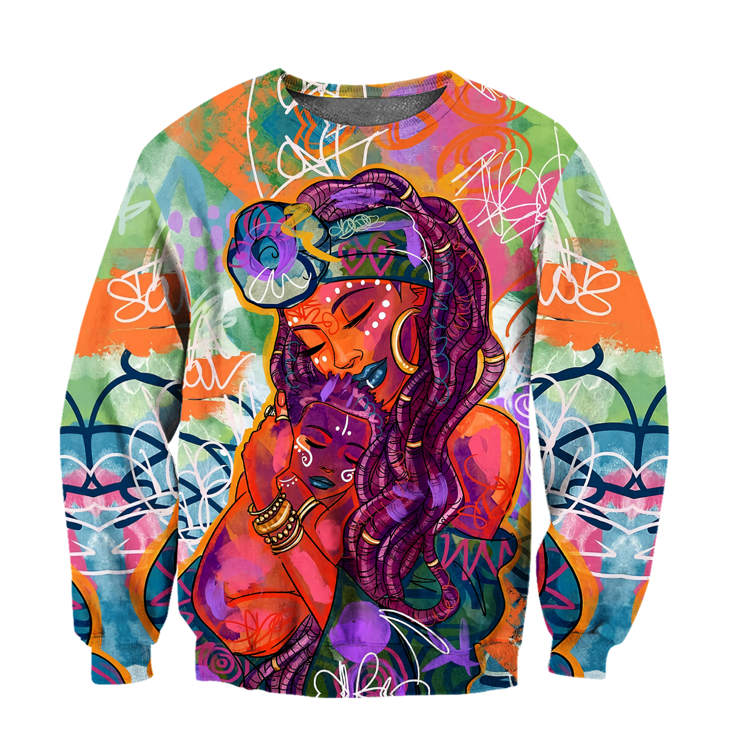 African Strong Mom And Son Unisex Deluxe Hoodie ML