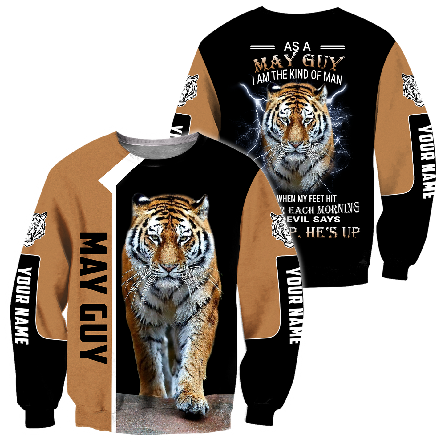Customize Name May Tiger Hoodie For Men And Women PD17042101.S