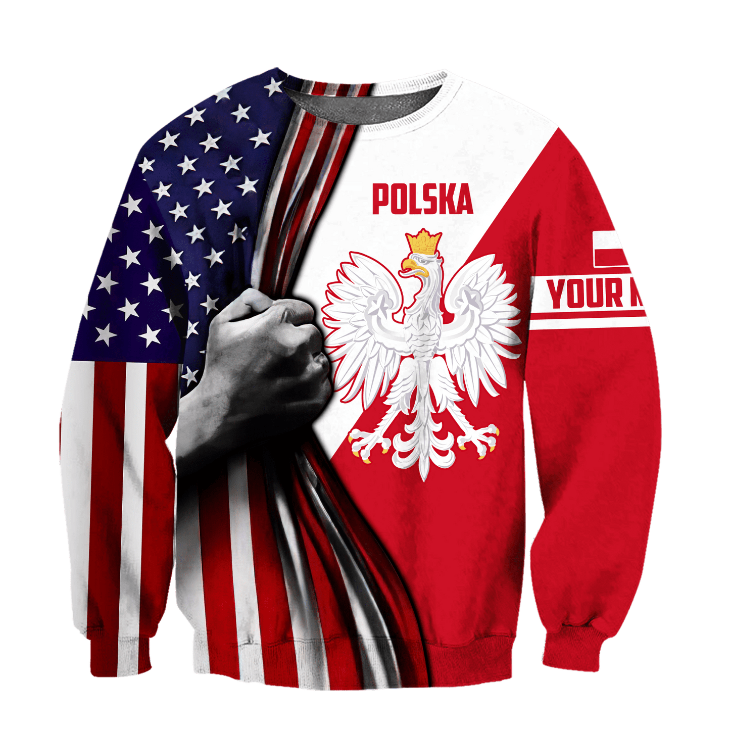Personalized Polska American 3D All Over Printed Unisex Hoodie